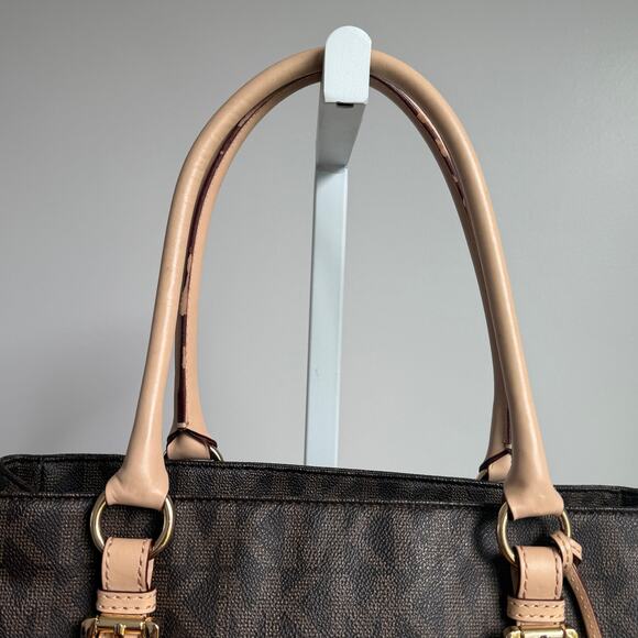 Michael Kors size M brown beige tote bag - Picture 7 of 13